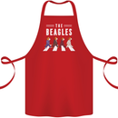 The Beagles Funny Music Parody Cotton Apron 100% Organic Red