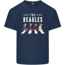 The Beagles Funny Music Parody Mens Cotton T-Shirt Tee Top Navy Blue