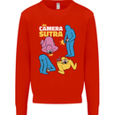 The Camera Sutra Funny Photography Photographer Kids Sweatshirt Jumper Bright Red