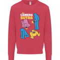 The Camera Sutra Funny Photography Photographer Kids Sweatshirt Jumper Heliconia