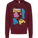 The Camera Sutra Funny Photography Photographer Kids Sweatshirt Jumper Maroon