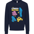 The Camera Sutra Funny Photography Photographer Kids Sweatshirt Jumper Navy Blue
