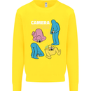 The Camera Sutra Funny Photography Photographer Kids Sweatshirt Jumper Yellow