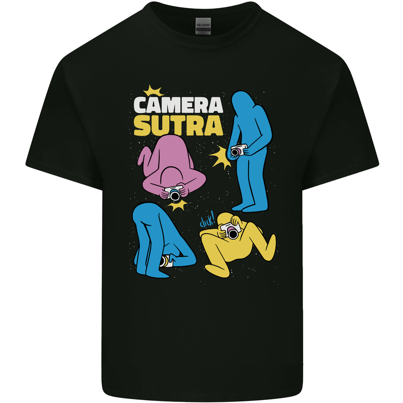 The Camera Sutra Funny Photography Photographer Kids T-Shirt Childrens Black