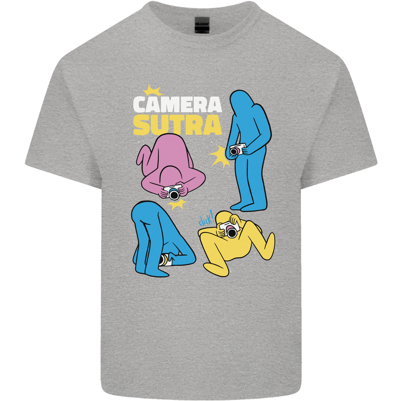 The Camera Sutra Funny Photography Photographer Kids T-Shirt Childrens Sports Grey