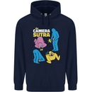 The Camera Sutra Funny Photography Photographer Mens 80% Cotton Hoodie Navy Blue