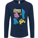 The Camera Sutra Funny Photography Photographer Mens Long Sleeve T-Shirt Navy Blue