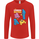 The Camera Sutra Funny Photography Photographer Mens Long Sleeve T-Shirt Red