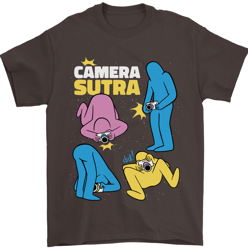 The Camera Sutra Funny Photography Photographer Mens T-Shirt 100% Cotton Dark Chocolate
