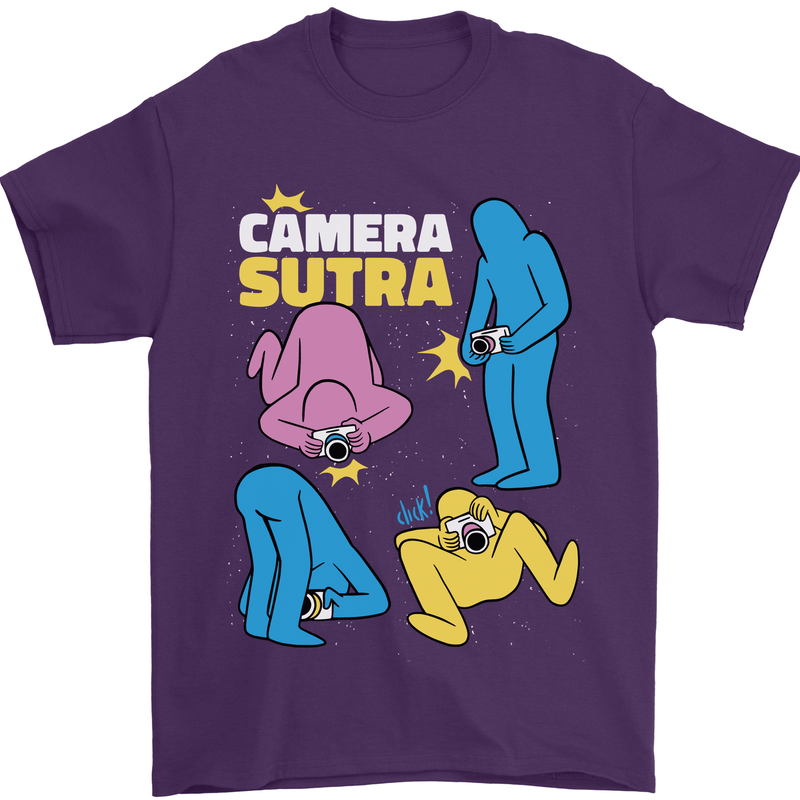 The Camera Sutra Funny Photography Photographer Mens T-Shirt 100% Cotton Purple