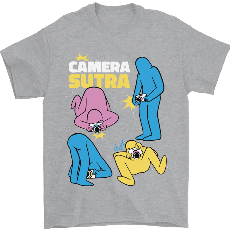 The Camera Sutra Funny Photography Photographer Mens T-Shirt 100% Cotton Sports Grey