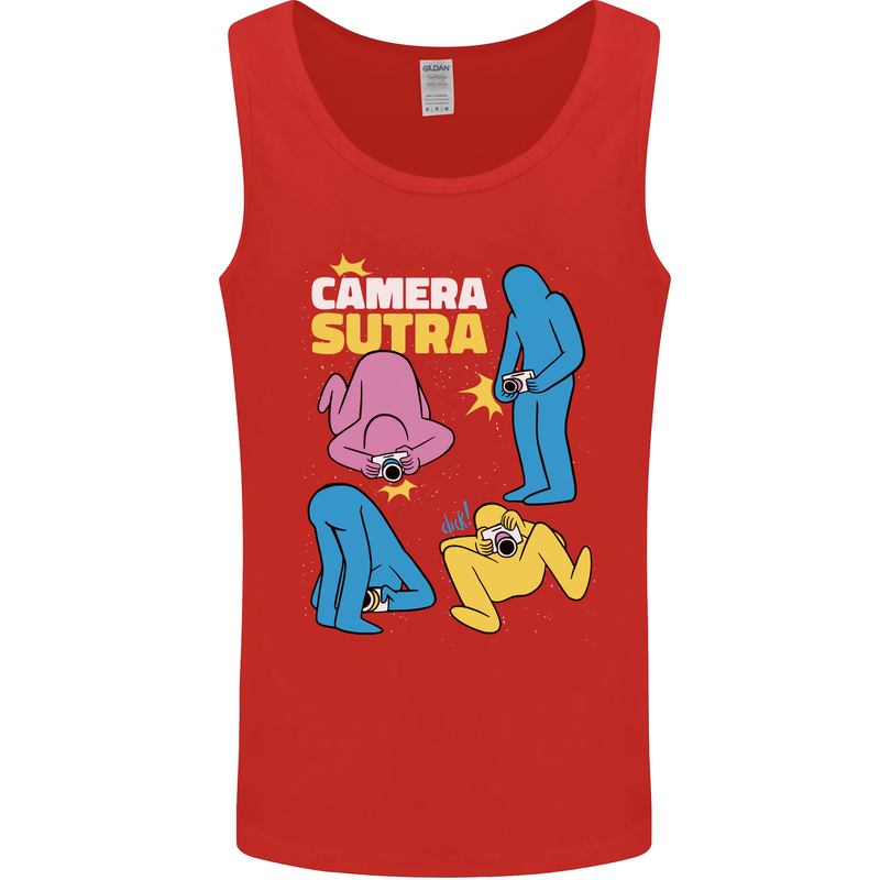The Camera Sutra Funny Photography Photographer Mens Vest Tank Top Red