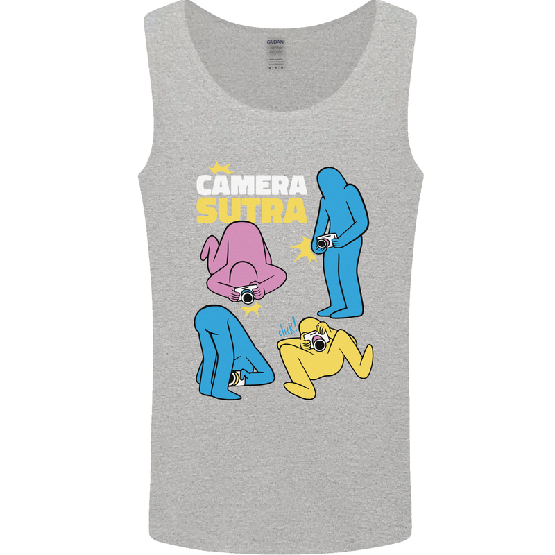 The Camera Sutra Funny Photography Photographer Mens Vest Tank Top Sports Grey