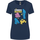 The Camera Sutra Funny Photography Photographer Womens Wider Cut T-Shirt Navy Blue