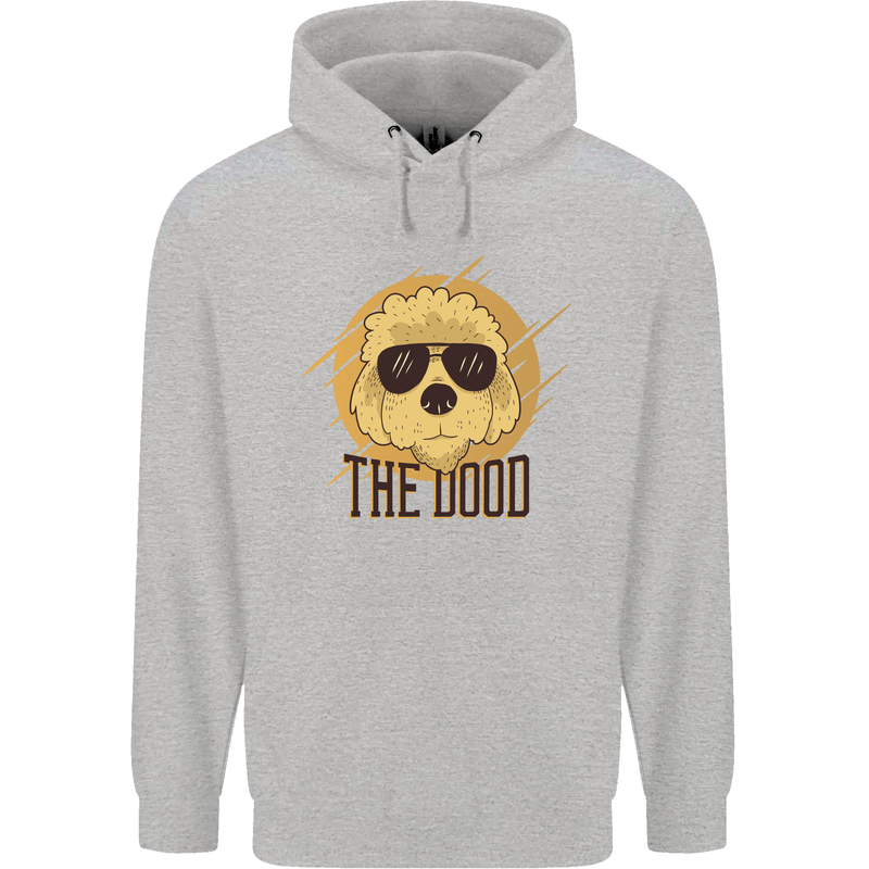 The Dood Funny Labradoodle Dog Mens 80% Cotton Hoodie Sports Grey