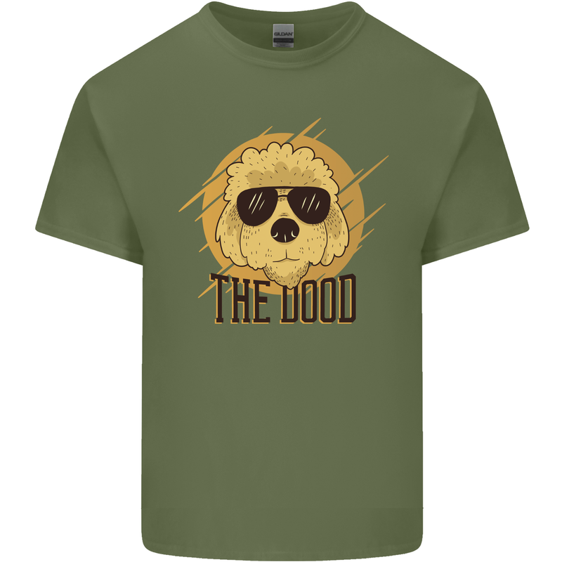 The Dood Funny Labradoodle Dog Mens Cotton T-Shirt Tee Top Military Green