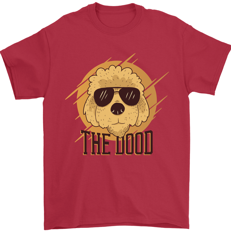 The Dood Funny Labradoodle Dog Mens T-Shirt 100% Cotton Red