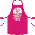 The Egg Hunt is on Funny Easter Rabbit Bunny Cotton Apron 100% Organic Pink