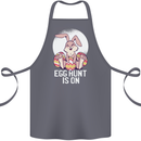 The Egg Hunt is on Funny Easter Rabbit Bunny Cotton Apron 100% Organic Steel