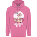 The Egg Hunt is on Funny Easter Rabbit Bunny Mens 80% Cotton Hoodie Azelea