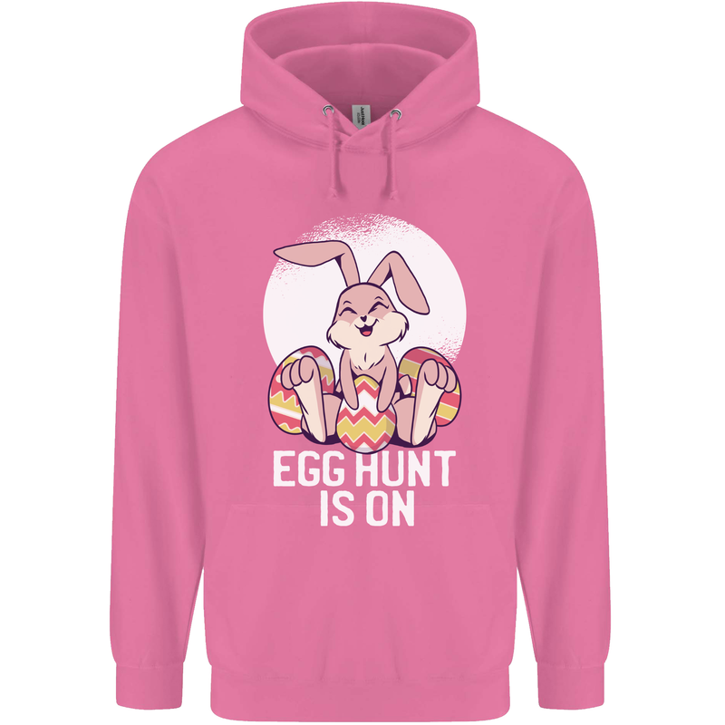 The Egg Hunt is on Funny Easter Rabbit Bunny Mens 80% Cotton Hoodie Azelea