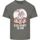 The Egg Hunt is on Funny Easter Rabbit Bunny Mens Cotton T-Shirt Tee Top Charcoal