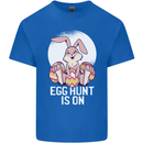 The Egg Hunt is on Funny Easter Rabbit Bunny Mens Cotton T-Shirt Tee Top Royal Blue