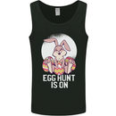 The Egg Hunt is on Funny Easter Rabbit Bunny Mens Vest Tank Top Black