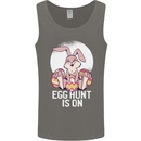 The Egg Hunt is on Funny Easter Rabbit Bunny Mens Vest Tank Top Charcoal