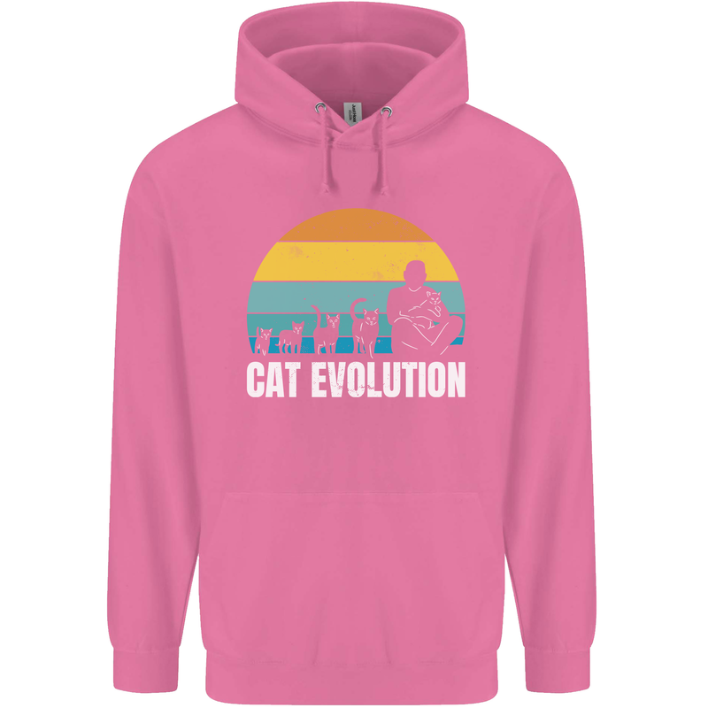 The Evolution of Cats Funny Crazy Lady Man Childrens Kids Hoodie Azalea