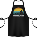 The Evolution of Cats Funny Crazy Lady Man Cotton Apron 100% Organic Black