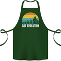 The Evolution of Cats Funny Crazy Lady Man Cotton Apron 100% Organic Forest Green