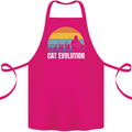 The Evolution of Cats Funny Crazy Lady Man Cotton Apron 100% Organic Pink