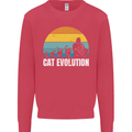 The Evolution of Cats Funny Crazy Lady Man Kids Sweatshirt Jumper Heliconia