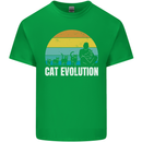 The Evolution of Cats Funny Crazy Lady Man Kids T-Shirt Childrens Irish Green