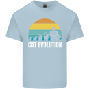 The Evolution of Cats Funny Crazy Lady Man Kids T-Shirt Childrens Light Blue