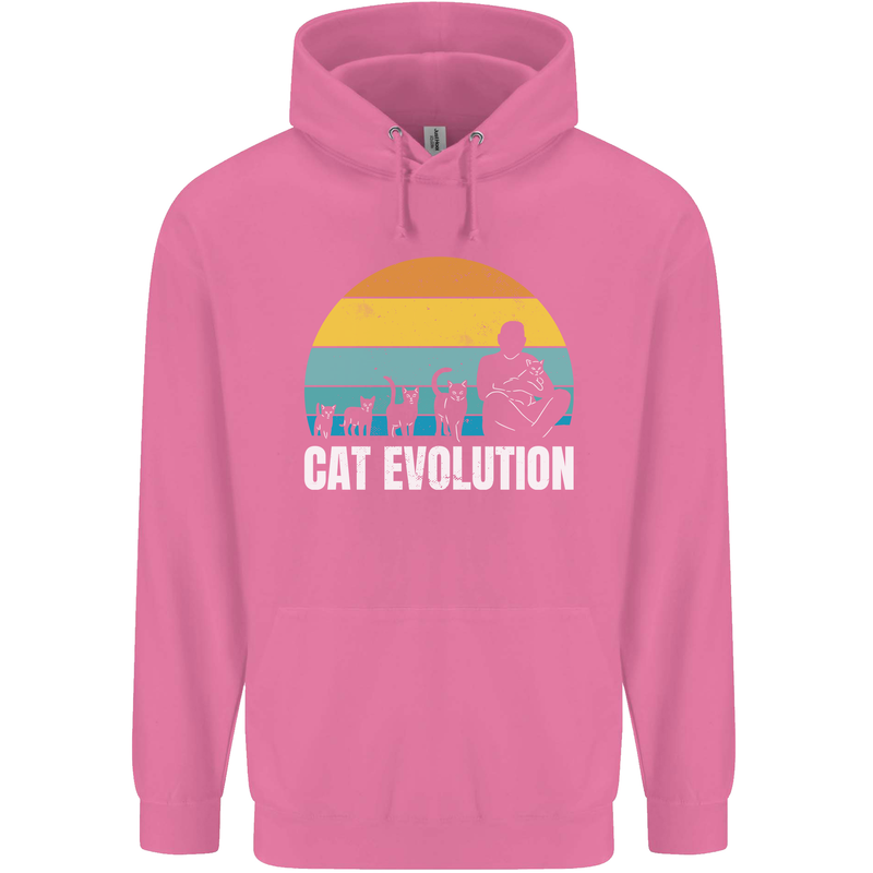 The Evolution of Cats Funny Crazy Lady Man Mens 80% Cotton Hoodie Azelea