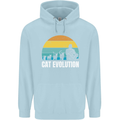 The Evolution of Cats Funny Crazy Lady Man Mens 80% Cotton Hoodie Light Blue