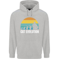 The Evolution of Cats Funny Crazy Lady Man Mens 80% Cotton Hoodie Sports Grey
