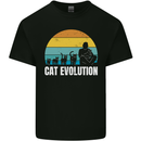 The Evolution of Cats Funny Crazy Lady Man Mens Cotton T-Shirt Tee Top Black