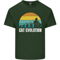 The Evolution of Cats Funny Crazy Lady Man Mens Cotton T-Shirt Tee Top Forest Green
