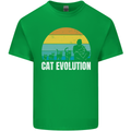 The Evolution of Cats Funny Crazy Lady Man Mens Cotton T-Shirt Tee Top Irish Green