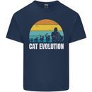 The Evolution of Cats Funny Crazy Lady Man Mens Cotton T-Shirt Tee Top Navy Blue