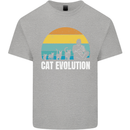 The Evolution of Cats Funny Crazy Lady Man Mens Cotton T-Shirt Tee Top Sports Grey
