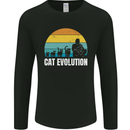 The Evolution of Cats Funny Crazy Lady Man Mens Long Sleeve T-Shirt Black
