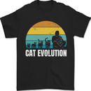 The Evolution of Cats Funny Crazy Lady Man Mens T-Shirt 100% Cotton Black