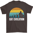 The Evolution of Cats Funny Crazy Lady Man Mens T-Shirt 100% Cotton Dark Chocolate