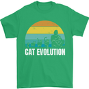 The Evolution of Cats Funny Crazy Lady Man Mens T-Shirt 100% Cotton Irish Green