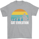 The Evolution of Cats Funny Crazy Lady Man Mens T-Shirt 100% Cotton Sports Grey