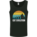 The Evolution of Cats Funny Crazy Lady Man Mens Vest Tank Top Black